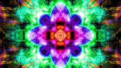 Fractal colorful pattern 4k wallpaper