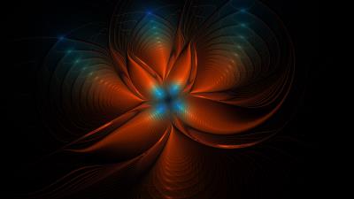 Fractal glow abstraction 4k wallpaper