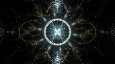 Fractal glow lines 4k wallpaper