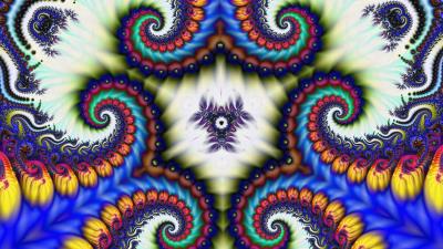 Fractal kaleidoscope colorful 4k wallpaper