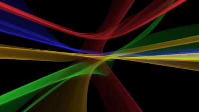 Fractal lines multicolored intersection 4k wallpaper