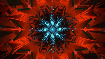 Fractal pattern fragments 4k wallpaper