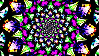 Fractal pattern kaleidoscope 4k wallpaper