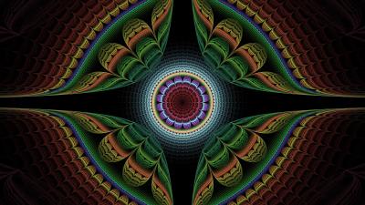 Fractal pattern symmetry 4k wallpaper