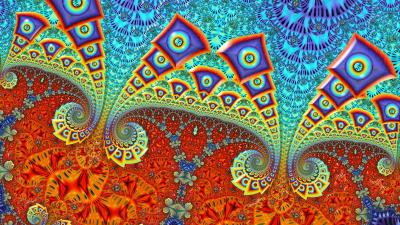Fractal pattern twisting 4k wallpaper