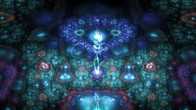 Fractal patterns flowers shapes image 4k wallpaper