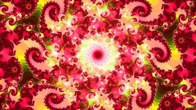 Fractal patterns spiral 4k wallpaper