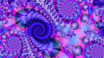 Fractal spiral bright 4k wallpaper