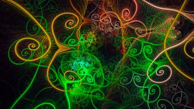 Fractal tangled swirling pic 4k wallpaper