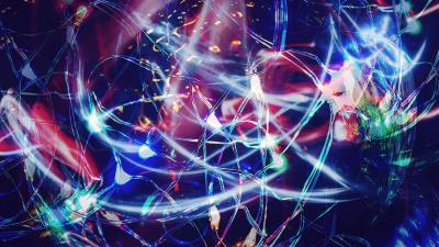 Garland colorful lights 4k wallpaper