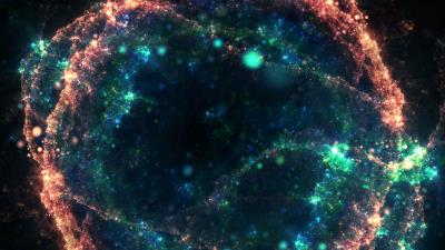 Glow colorful nebula 4k wallpaper