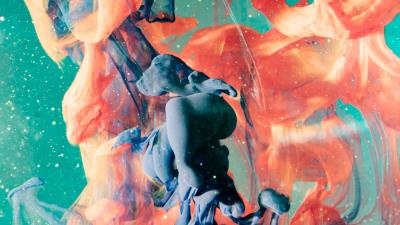 Ink paint particles 4k wallpaper