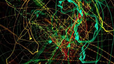 Light abstraction long exposure 4k wallpaper