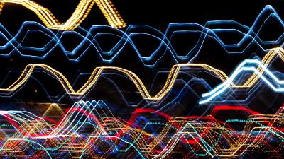 Lines light movement 4k wallpaper