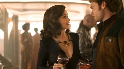 Emilia clarke and alden ehrenreich in solo a star wars story 4k wallpaper