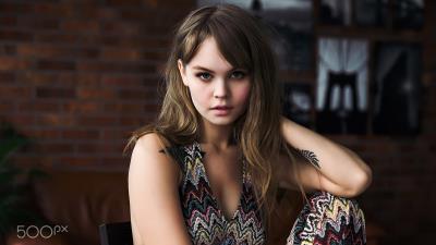 anastasia scheglova portrait 3x 4k wallpaper