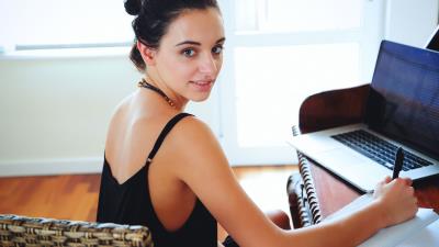 cute girl posing looking at viewer qa 4k wallpaper