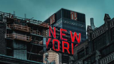 New york sign building 4k wallpaper