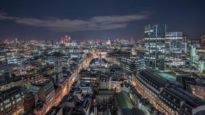 Night city city architecture 4k wallpaper