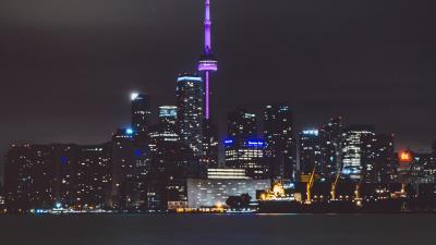 Night city city lights metropolis image 4k wallpaper