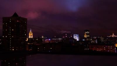 Night city night building 4k wallpaper