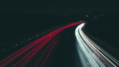 Road light night 4k wallpaper