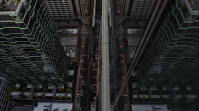 Skyscrapers aerial view architecture 4k wallpaper