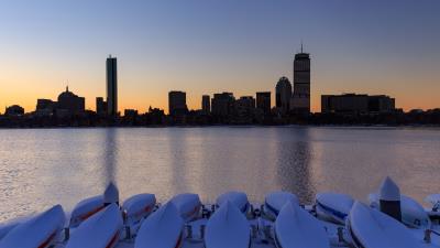 Skyscrapers buildings boats 4k wallpaper