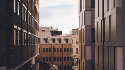 Street building road 4k wallpaper