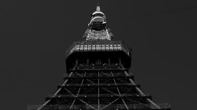 Tower bw architecture 4k wallpaper