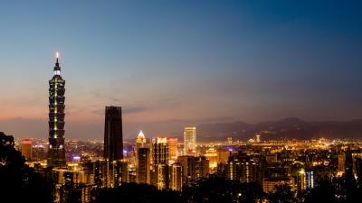 Tower lights night city 4k wallpaper