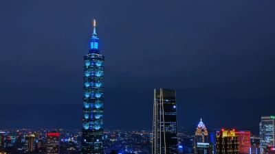 Tower night city architecture 4k wallpaper