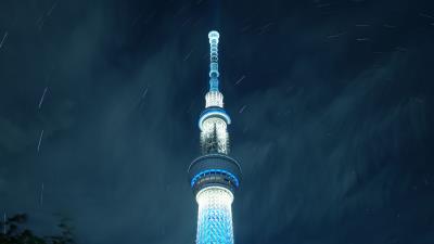 Tower skyscraper backlight 4k wallpaper