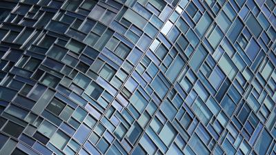 Architecture facade glass summer 4k wallpaper