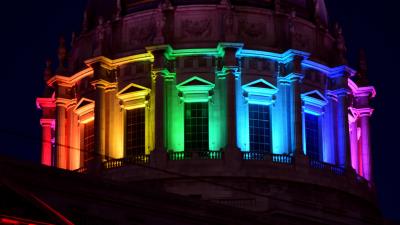 Building backlight colorful 4k wallpaper