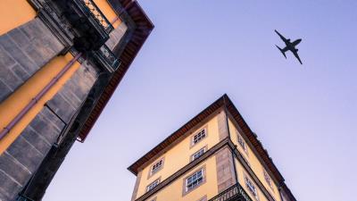 Building bottom view facade 4k wallpaper