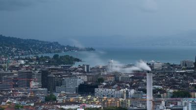 Building city roofs 4k wallpaper