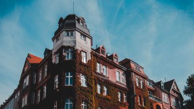 Building construction facade 4k wallpaper