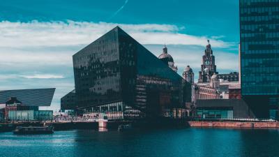 Building river buildings architecture 4k wallpaper