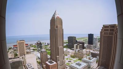 City aerial view buildings image 4k wallpaper