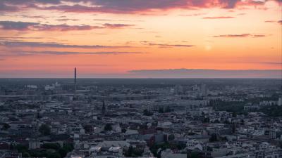 City aerial view buildings 4k wallpaper