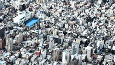 City buildings aerial view i 4k wallpaper