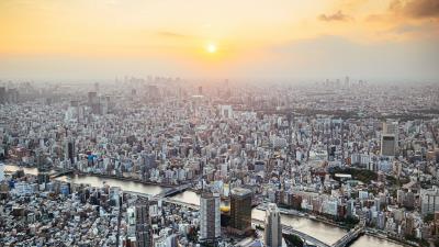 City buildings aerial view image 4k wallpaper