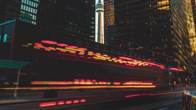 City buildings lights 4k wallpaper