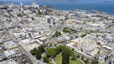 City buildings roof 4k wallpaper