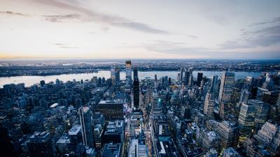 City buildings skyscrapers wall 4k wallpaper