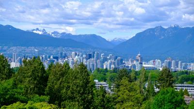 City buildings trees image 4k wallpaper