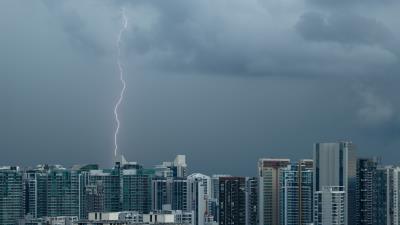 City lightning buildings 4k wallpaper