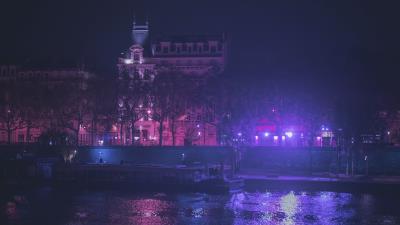 City neon light 4k wallpaper