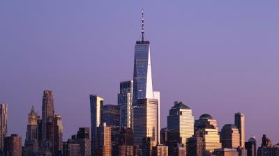 City river skyscraper 4k wallpaper